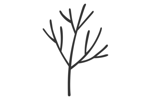 Dead Tree Branch Graphic for Modern Editorial Design