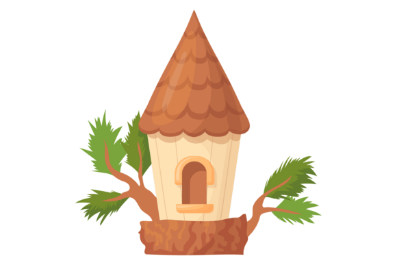Decorative Birdhouse Graphics for Local Business Branding