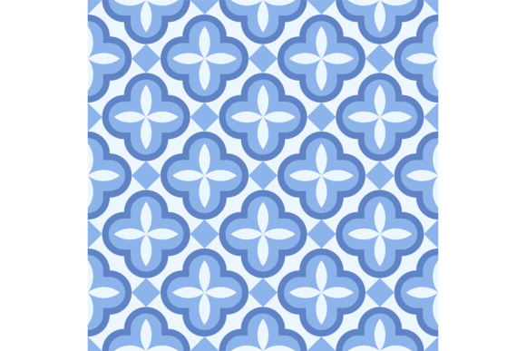 Decorative Blue Ornament Graphics for Local Branding