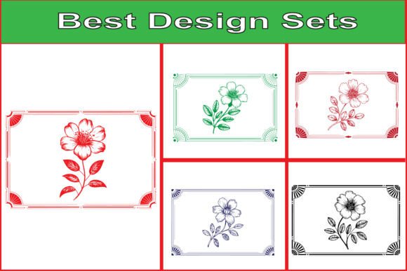 Decorative Floral Label SVG Frame Bundle Graphics Freebies