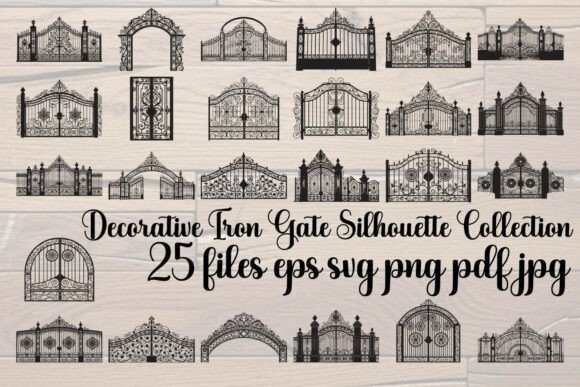 Decorative Iron Gate Graphics for Crafters