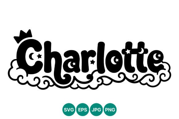 Decorative Name Charlotte Graphics for Branding