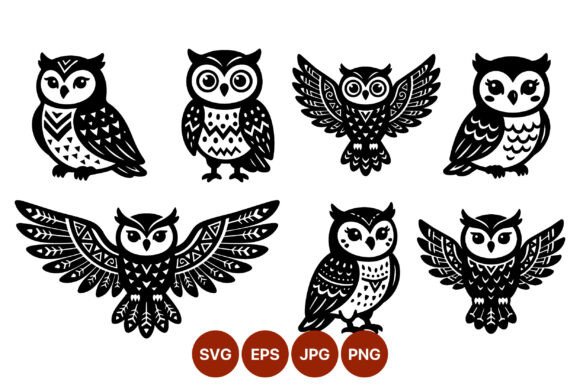 Decorative Owl Vector Art