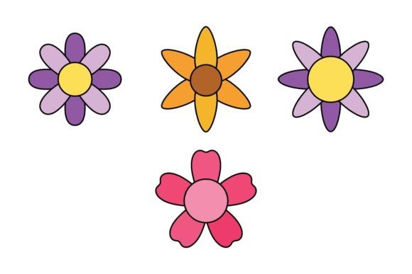 Flower Outline Decorative Graphics & Illustrations