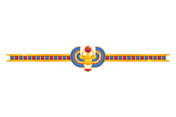 Golden Egyptian Border for Graphics and Illustrations
