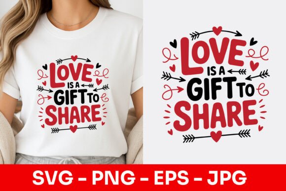 Love is a Gift to Share Decorative SVG