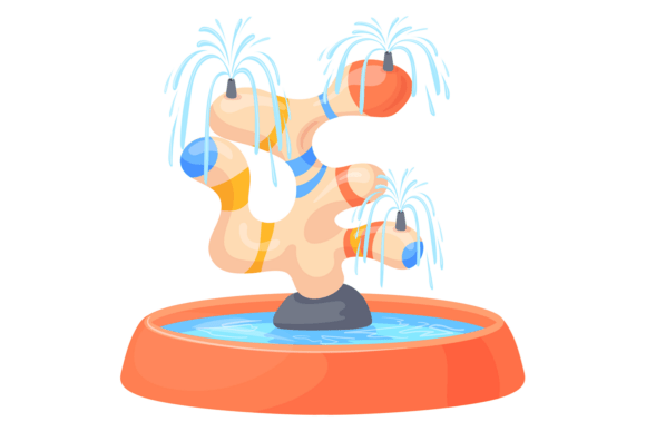 Modern Decorative Fountain Graphics for Crafters