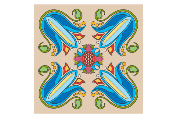 Ornate Ceramic Tile Graphics & Illustrations
