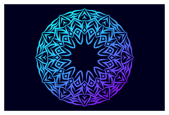 Outline Mandala Decorative Round Pattern: Graphics & Illustrations