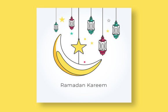 Ramadan Kareem Decorative Festival Card: Graphics & Illustrations