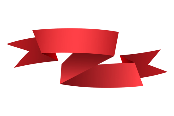 Red Ribbon Template Enhances Editorial Design