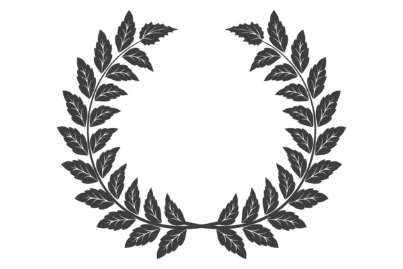 Round Decorative Botany Wreath Graphics for Branding
