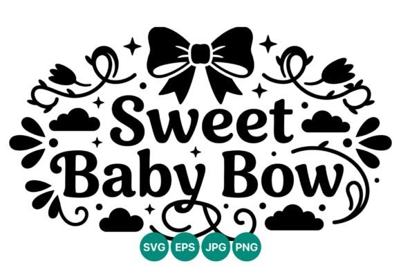 Sweet Baby Bow Graphics for Crafting