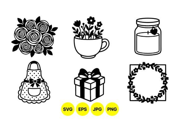 Sweet Home Decorative Clipart Set Graphics