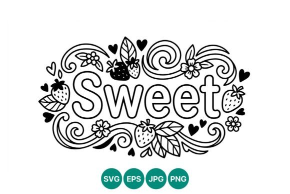 Sweet Strawberries Hearts Decorative