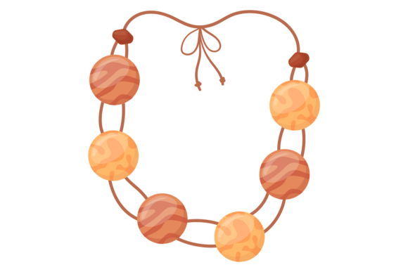 Wooden Bead Bracelet Graphic for Creative Projects